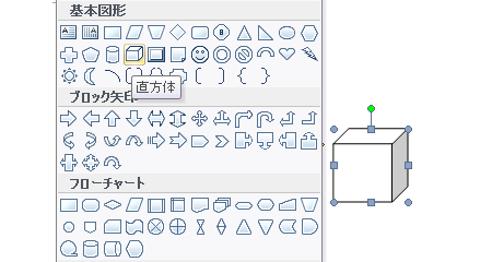 図形とワードアートで描く 箱 Wordあそび