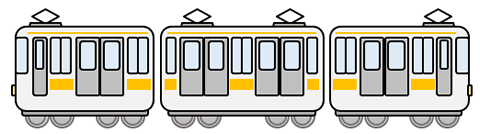 渦巻きと小さな絵のフォトフレーム 電車の描き方 Wordあそび