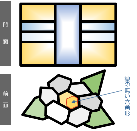 六角形だけでステンドグラス風の花を描いてみよう Wordあそび