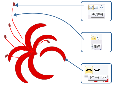 ワードで彼岸花 ヒガンバナ を描いてみよう Wordあそび