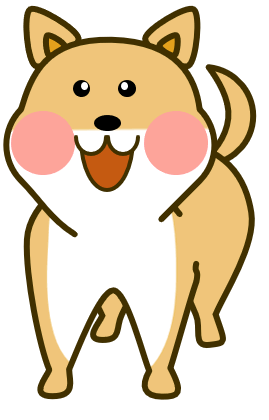 角丸四角形の頂点を使ってイヌを描いてみよう 柴犬 Wordあそび