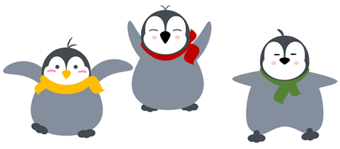 ワードアートで子供のペンギンを描いてみよう Wordあそび