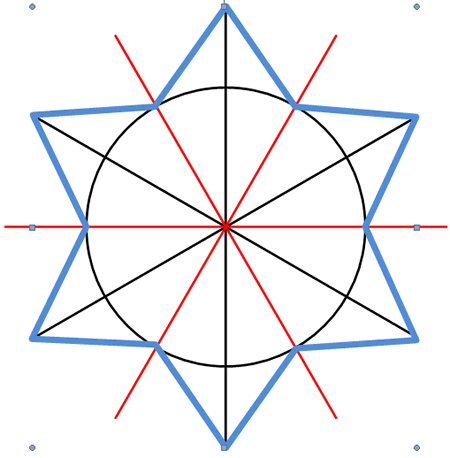 ワードで星6 六角形 星9 九角形を描いてみよう Wordあそび