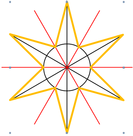 ワードで星6 六角形 星9 九角形を描いてみよう Wordあそび