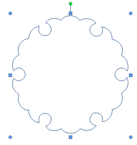 ワードの機能で描く 和柄 雪輪 Wordあそび