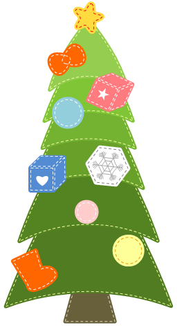 ワードでアップリケ風の可愛いクリスマスツリーを描いてみよう Wordあそび