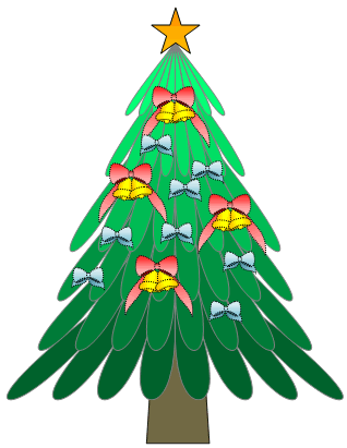 ワードでリボンいっぱいのクリスマスツリーを描いてみよう Wordあそび