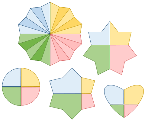 ワードで図形を分割してみよう Wordあそび